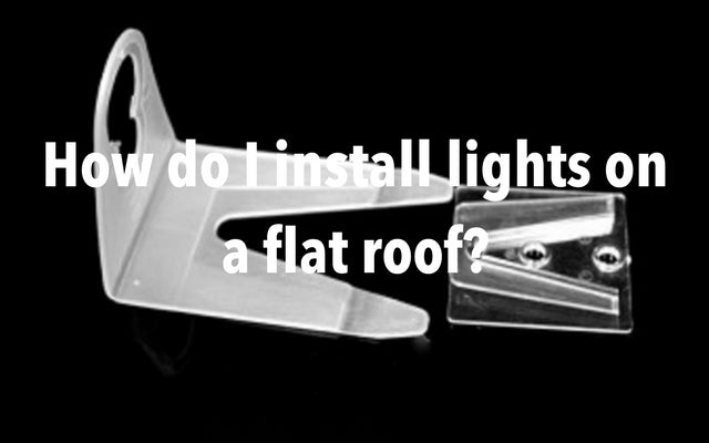 How do I install lights on a flat roof?