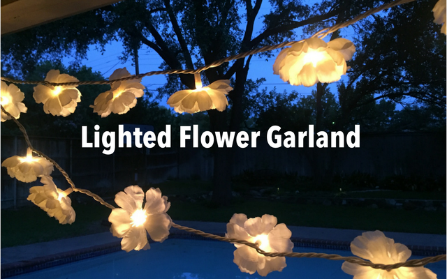 Lighted Flower Garland
