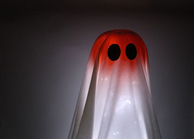 Halloween Crafts with Lights: Tomato Cage Ghost