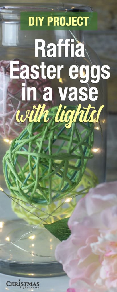 DIY: Raffia Easter Eggs in a Vase!