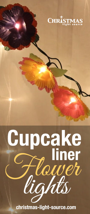 DIY: Cupcake Liner Flower Lights