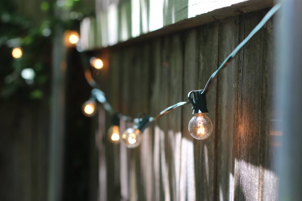 Quick and easy backyard fence lighting project