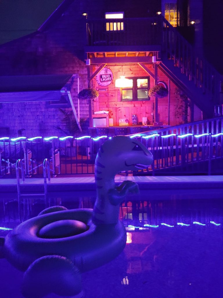 Our Lights in Action: Lighting a Pool with Rope Light!