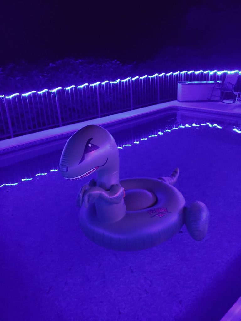 Our Lights in Action: Lighting a Pool with Rope Light!