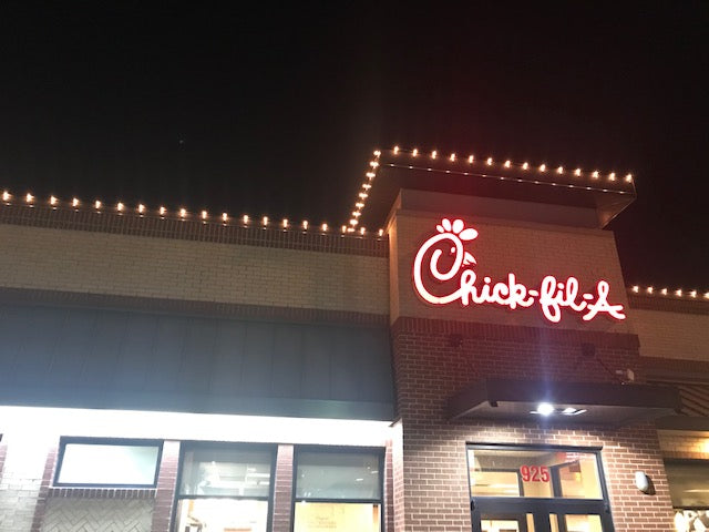 Get This Look: Decorating a Chick-fil-a with Christmas Lights
