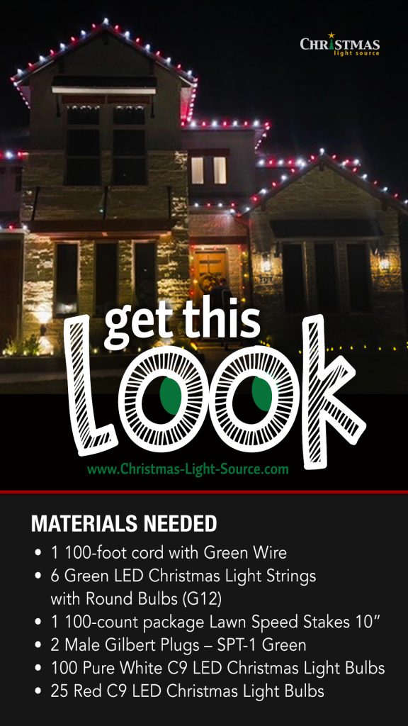 Get This Look: Red and White C9 LED Bulbs