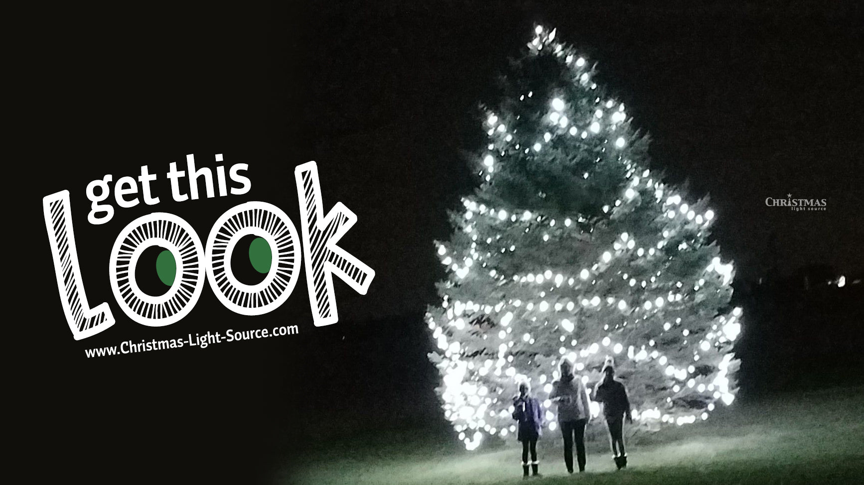 Get This Look: Lighting a HUGE Outdoor Christmas Tree