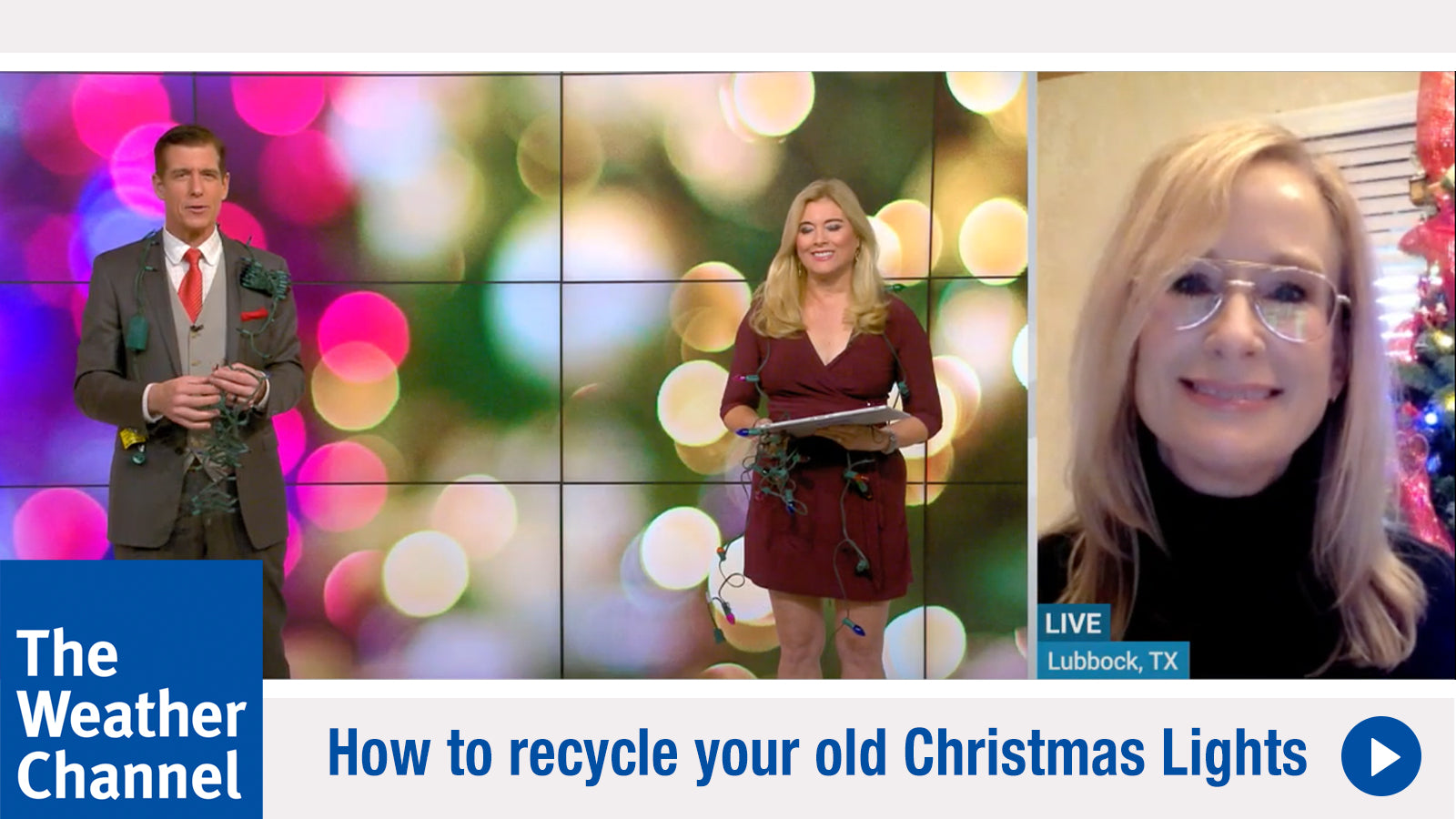 Christmas Lights Recycling and The Weather Channel!