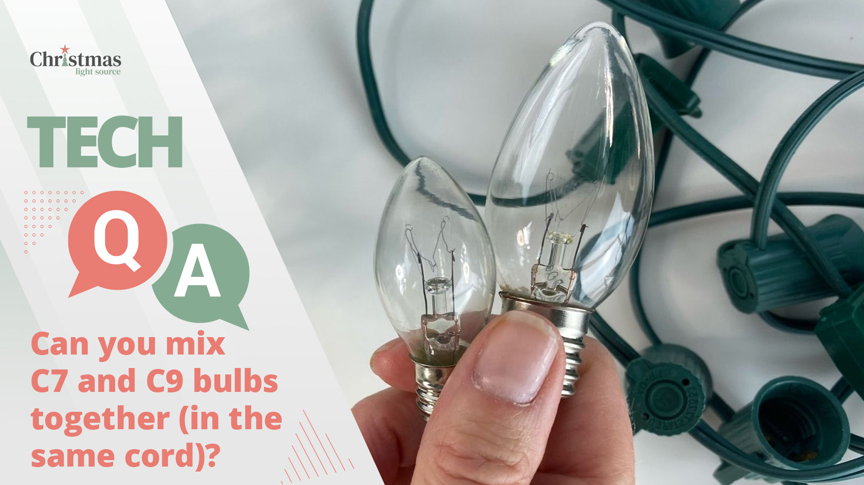 Can you mix C7 and C9 bulbs together (in the same cord)?