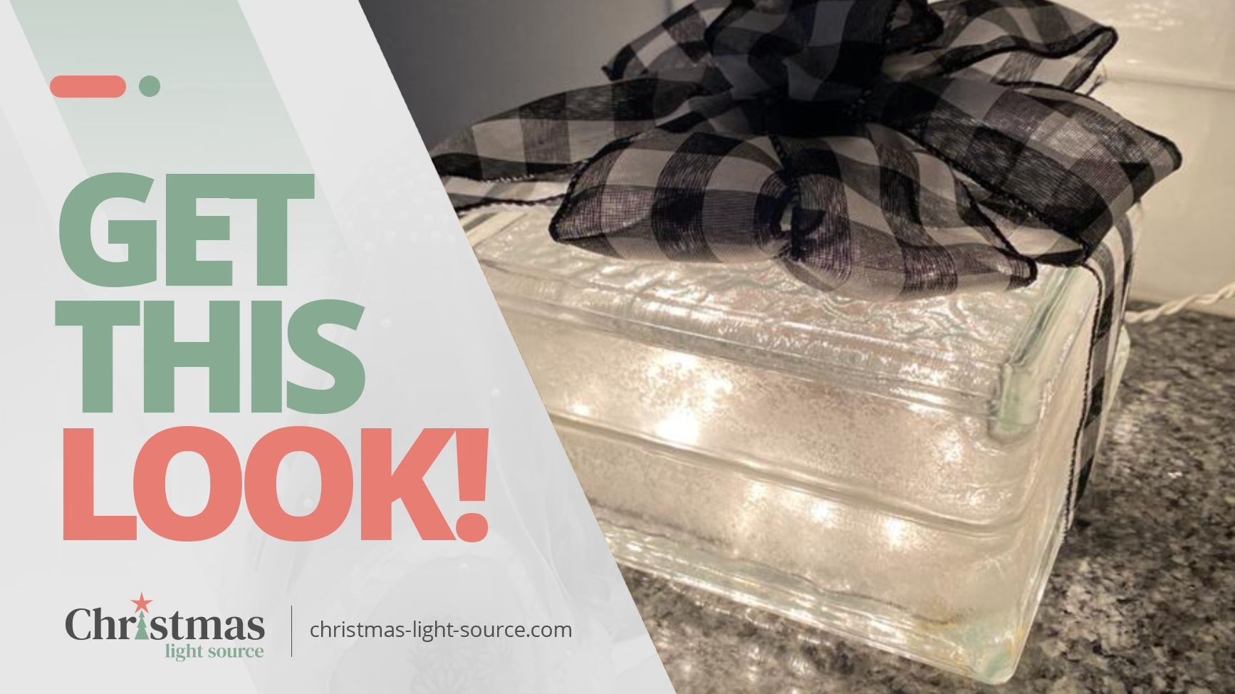 Get this Look: Light a glass block, add a bow!