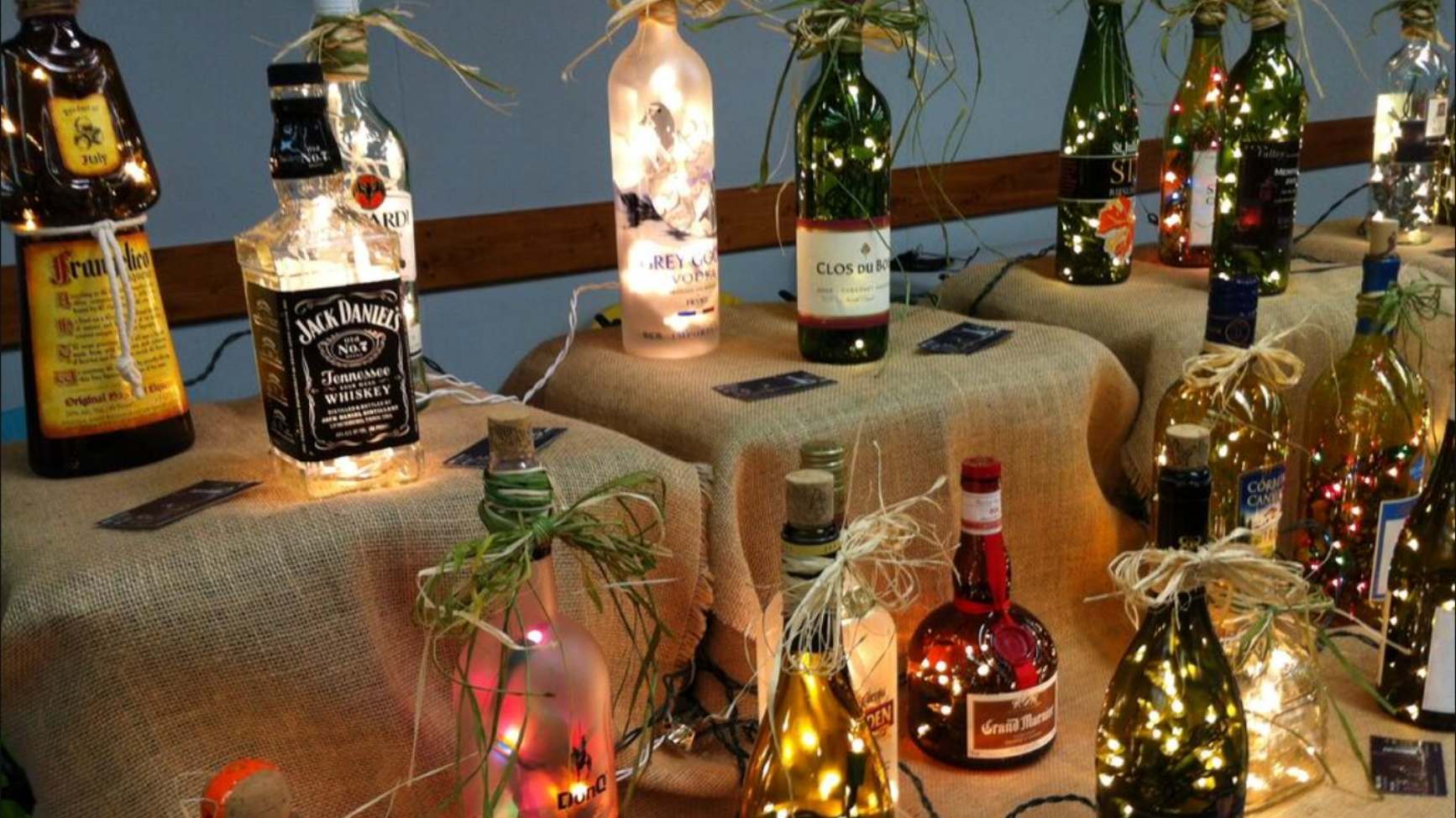 Get This Look: DIY Lighted Wine Bottles